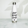 'Bad Mama Jam' Stainless Steel Water Bottle_White