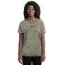 'Mom Life' Embroidered Denim T-Shirt