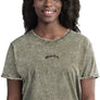'Mom Life' Embroidered Denim T-Shirt