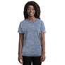 'Mom Life' Embroidered Denim T-Shirt