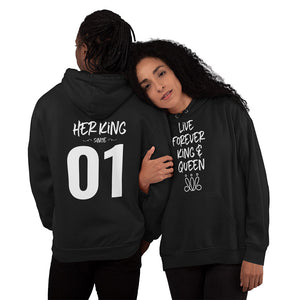 Live Forever King & Queen _ "Her King" Hoodie (Customizable)